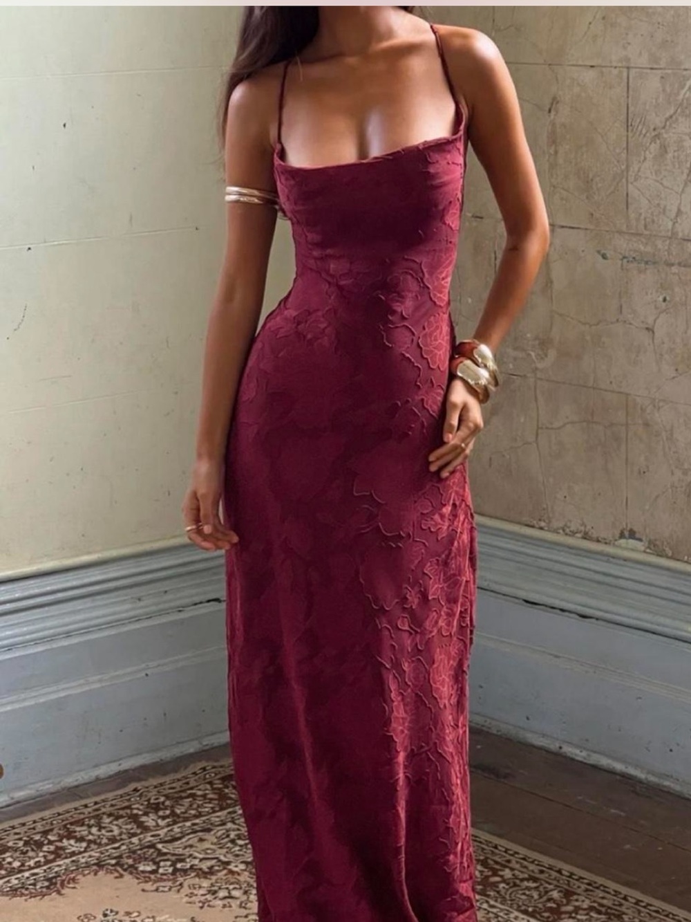 Princess Polly Strapless Burgundy Lace bodycon Dress